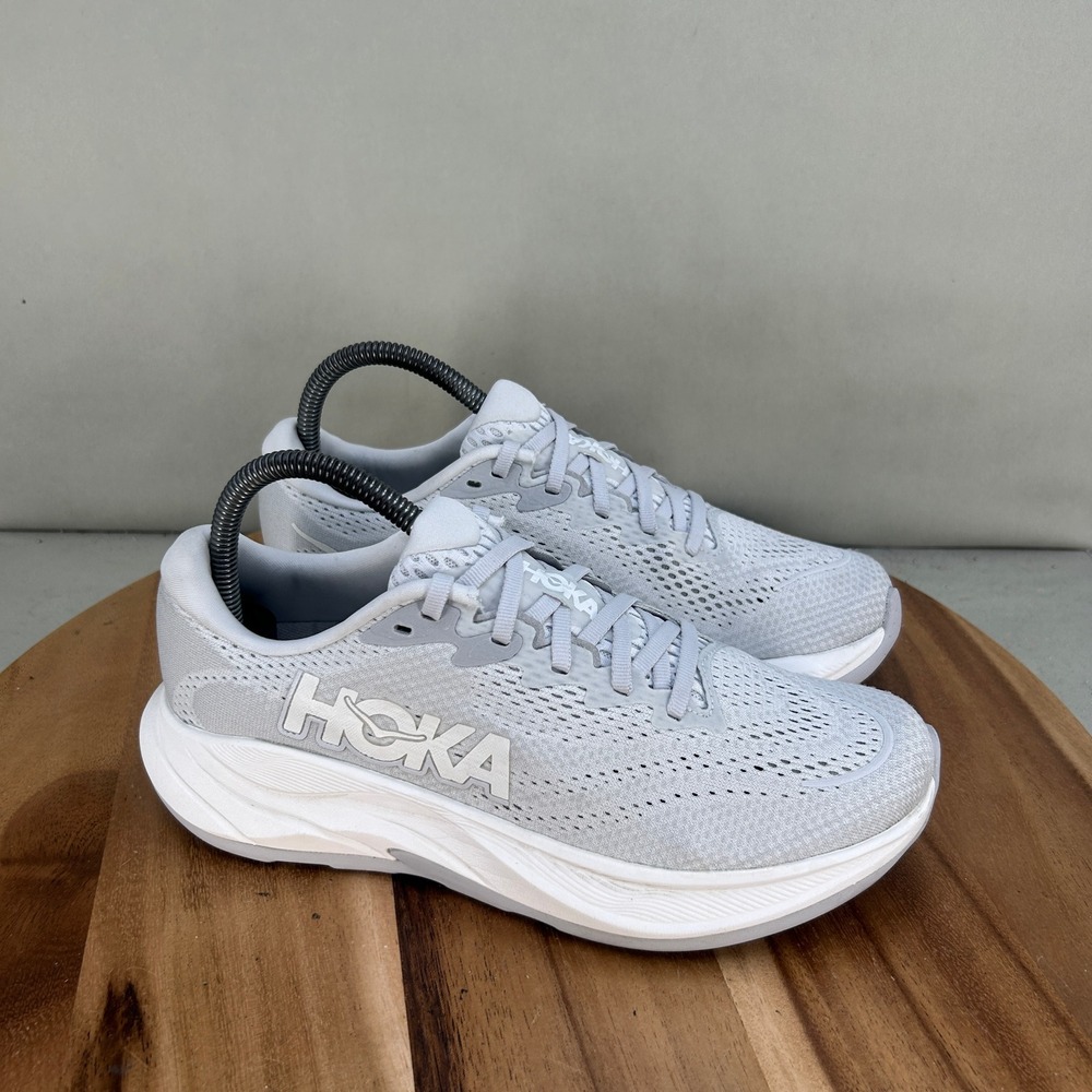 Hoka Rincon 4 Womens Running Shoes 7.5B Silver Sea Tint White 1155131-SSTC